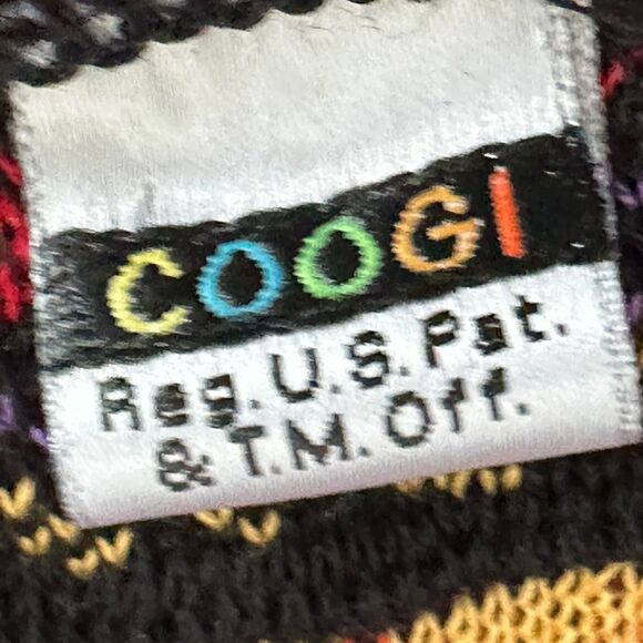 COOGI Sweater Men's 4XL Multicolor 3D Knit Zip Hoodie 100% Mercerized Australia - Picture 5 of 11